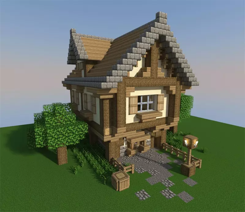 Minecraft house building